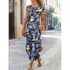 BITCED Vestidos Casuais de Manga Curta com Gola Redonda para Verão e Primavera
