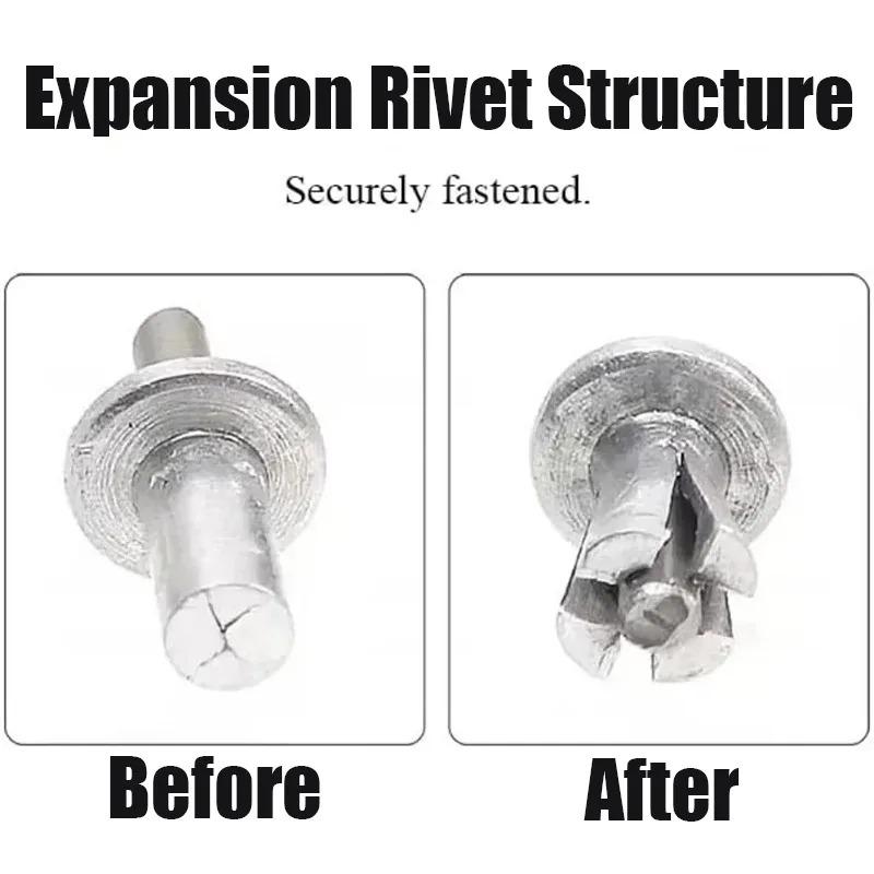 Aluminum Alloy Expansion Rivets Hammer Drive Expansion Rivet Knock Type Stainless Steel Rod Screws Nails Fasteners Hardware Tool