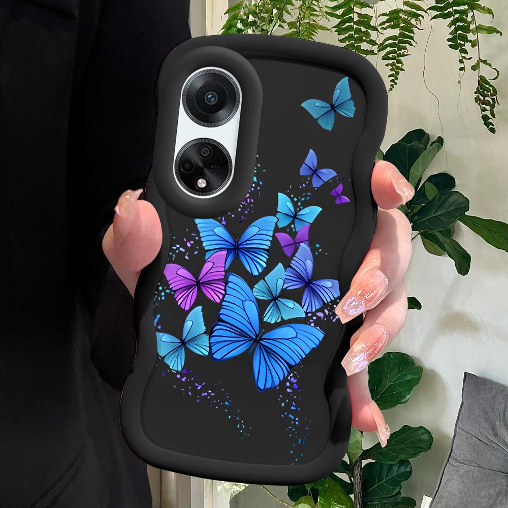 

Окрашенный узор Big Wave Edge Мягкий силиконовый материал Macaron чехол для телефона противоударный защитный резиновый чехол для OPPO Reno Realme Realme C25S