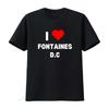 Stylisches I Heart Fontaines D C Indie T-Shirt für modebewusste Personen vintage gewaschen für Männer dehnbar atmungsaktiv
