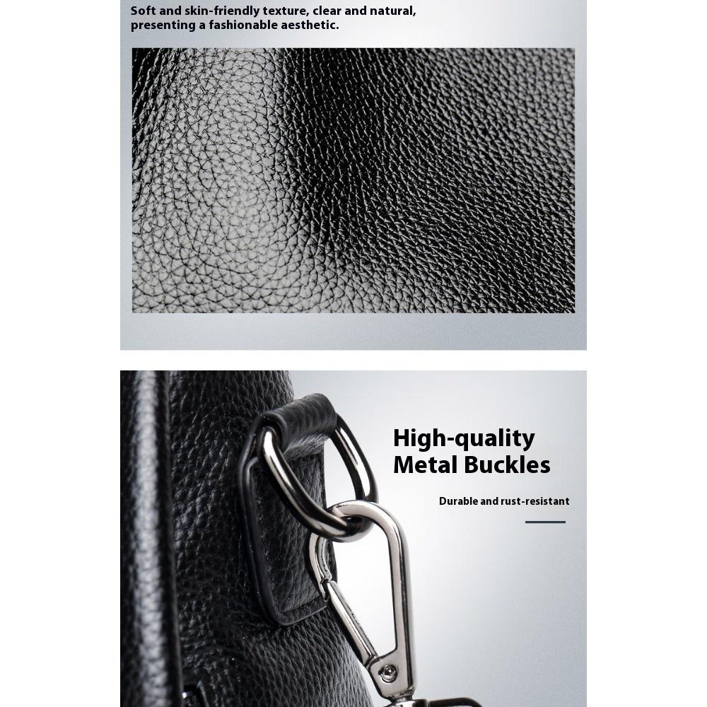 Street Trend Women's Luggage Leather Goods Solid Color Backpack Leather Sewing Line Women's Backpack