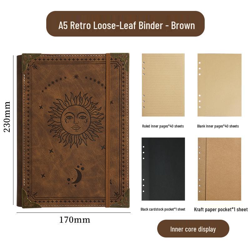 Магический дневник A5 Ретро Академический планировщик - Премиальный толстый блокнот A5 Binder