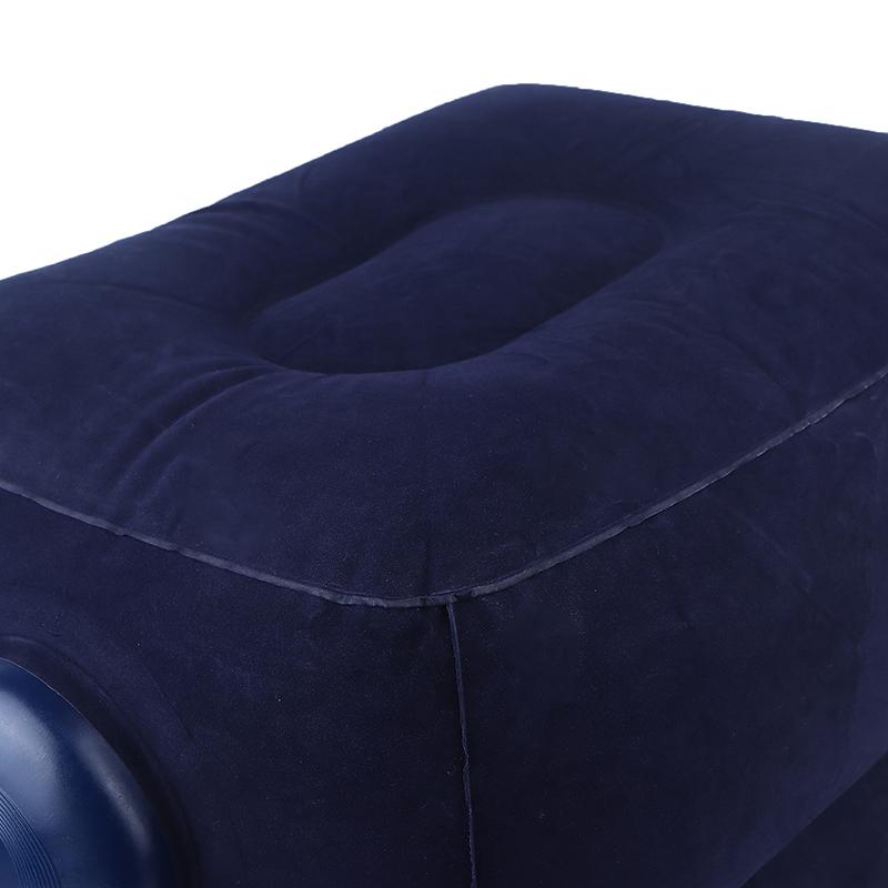 Inflatable Footrest Pillow Pvc Flight Sleeping Footrest Rest Pillow 3 Layer Height Adjustable Car Bus Travel Foot Rest Pillow
