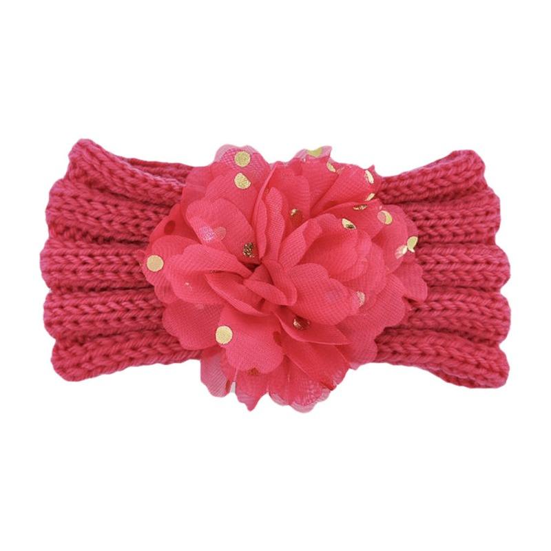 New children's, wool headband, headband, hot gold flower wool headband, baby headband hair accessories.