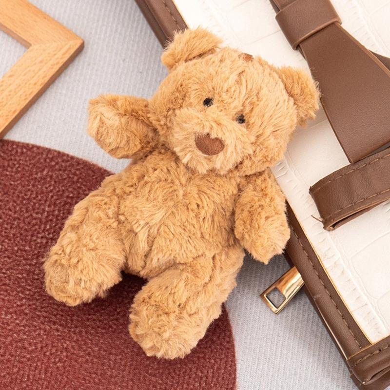 Niedlicher Mini Bär Schlüsselanhänger Weicher Schlüsselanhänger Anhänger Zarte Taschenanhänger Cartoon Bärenpuppen Geschenk für Frauen Kinder und Erwachsene
