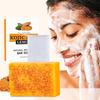 100g Turmeric Lemon Kojic Acid Granular Soap, Handmade Cold-Processed Soap for Bathing And Washing Face, Moisturizing, Nourishing, Deep Cleaning