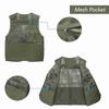 With 16 Pockets Fishing Vest Lightweight Outdoor Vest Durable Travel Vest  Safari