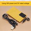 Almohadilla calefactora eléctrica USB de 5 V, elemento calefactor USB, película calefactora USB, película calefactora eléctrica para teléfono, calentador de manos