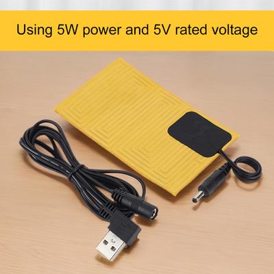 USB 5V Elektromos Fűtőbetét USB Fűtőelem Fóliás Fűtő USB Fűtőfólia Elektromos Fűtőfólia Telefonhoz Kézmelegítő