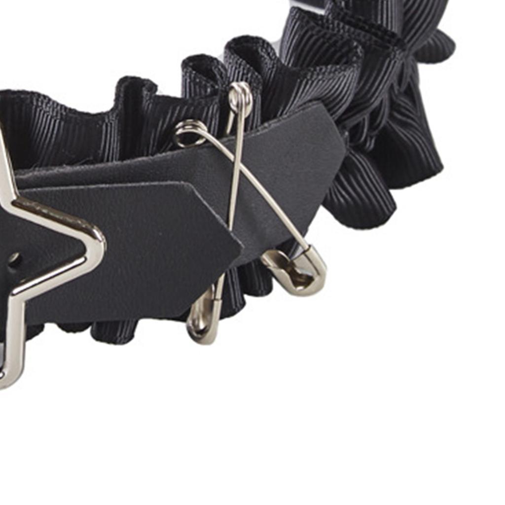 Pleated Headband Y2k Buckle Headband For Women Gothic Headband Black Lolita Headband Punk Headband Goths Headpiece