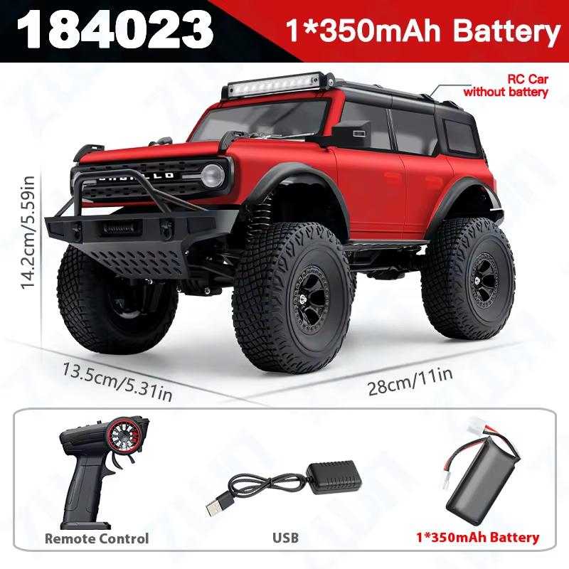 

WLtoys 184023 1:18 RC Car With LED Light 2.4G 4WD Remote Control Car RTR Professional Off-road Climbing Vehicle Toy For Kid Gift