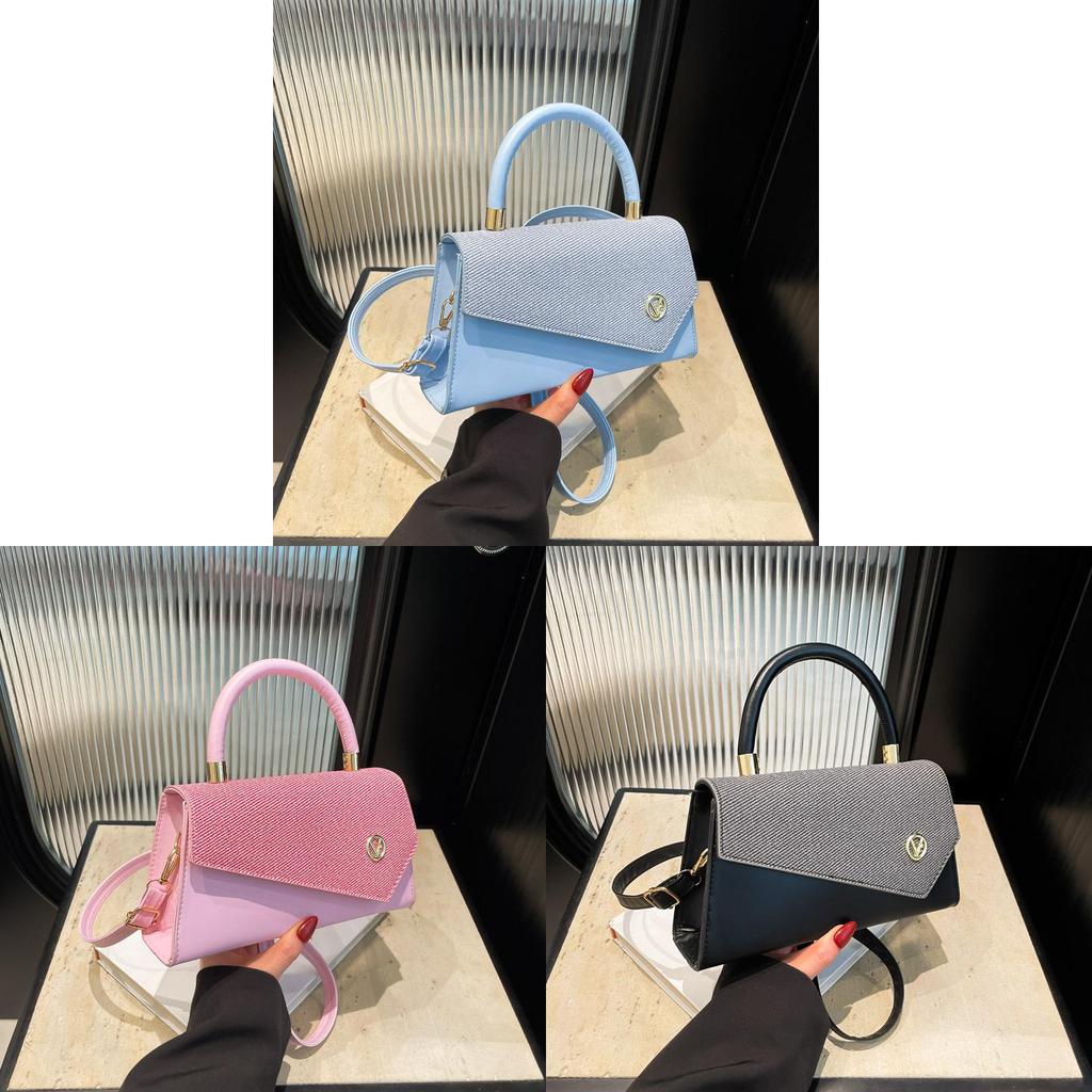 Borsa a Spalla Quadrata Piccola in PU alla Moda con Patta Superiore per Uso Quotidiano Casual