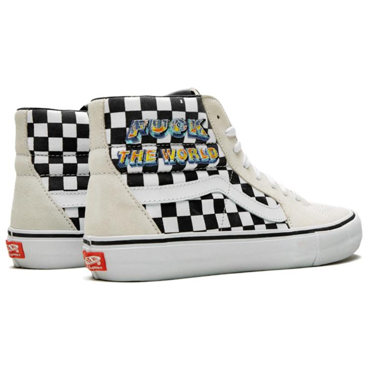 Sk8 Supreme x Sk8 Vans Hi 'Fuck The World - White' VN0A45JDSY4