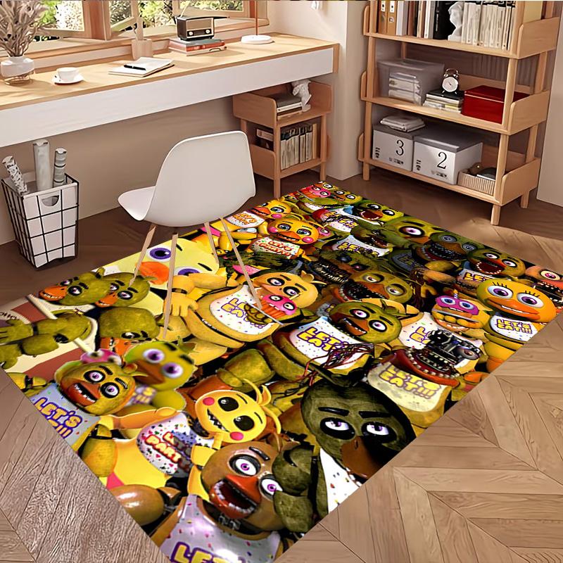 Five Nights at Freddy's Druckteppich, Waschbarer Bodenteppich, Für Eingangsbereich Schlafsaal Waschküche Büro Arbeitszimmer, Heimdekoration Geburtstag Weihnachtsgeschenk