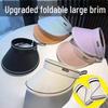 Women's Trendy UV Protection Visor Hat - Large Brim, Face Shield, Sun Hat