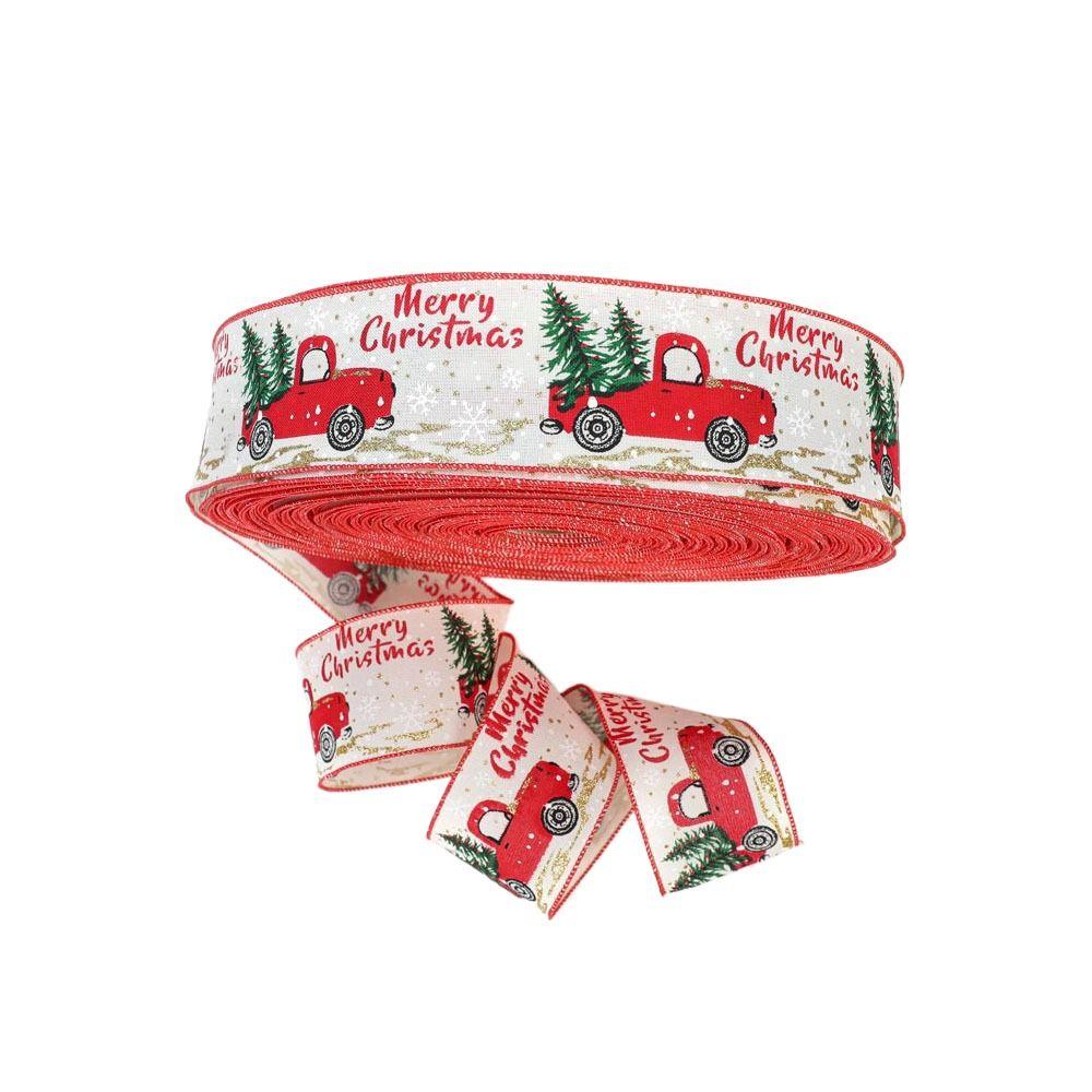 DIY Wreath Christmas Ribbon 5CM 6.3CM 2M Christmas Gift Packing Wrapping  Party