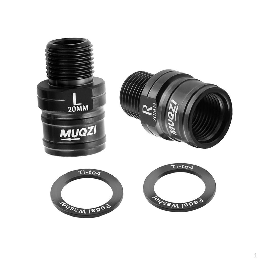 2 Pieces 20mm Bike Pedal Extender Axle Extension Sturdy Parts Cycling Pedals