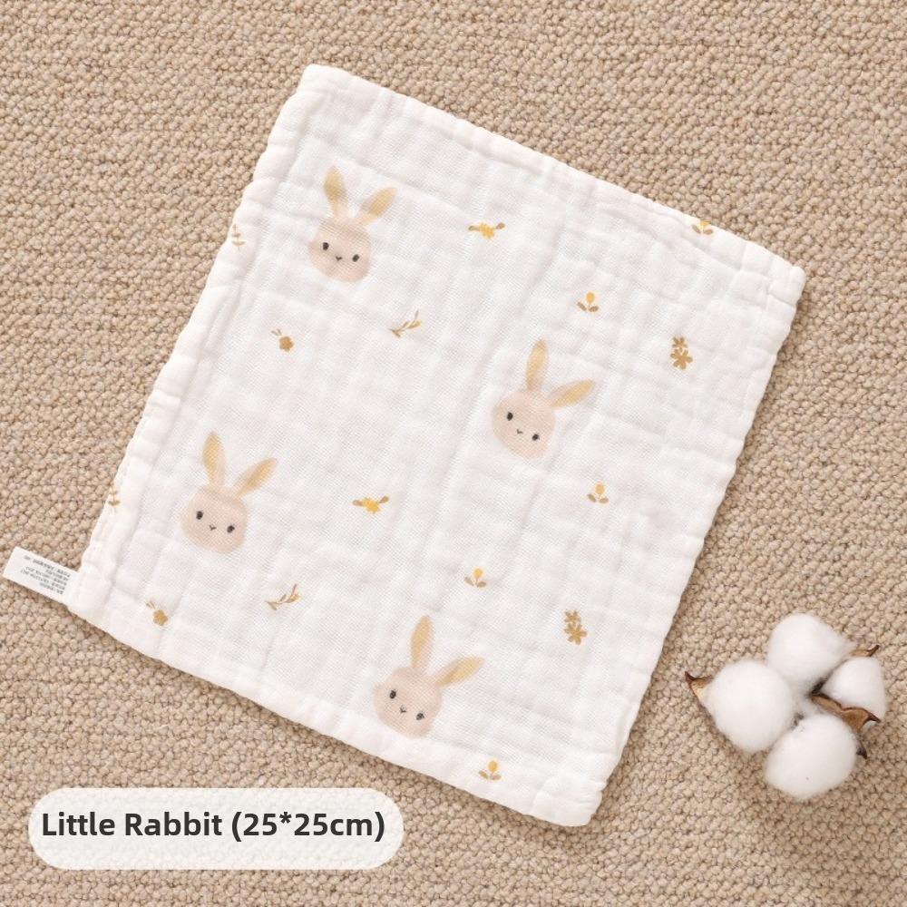 2PCS 6 Layer Cotton Baby Saliva Towels Embroidery Design Newborn Bib Kids Handkerchief For Toddler 4-2pcs