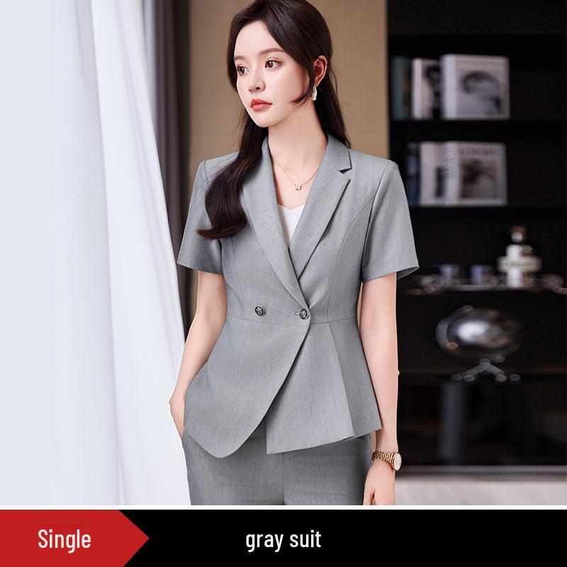 Premium Women's Formal Summer Suit Set: Beautician & Hotel Workwear Skirt