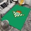 Green Carpet with Crown and Striped Triangle Logo Design Pattern. Suitable for use as an anti-slip for living room bedroom sofas