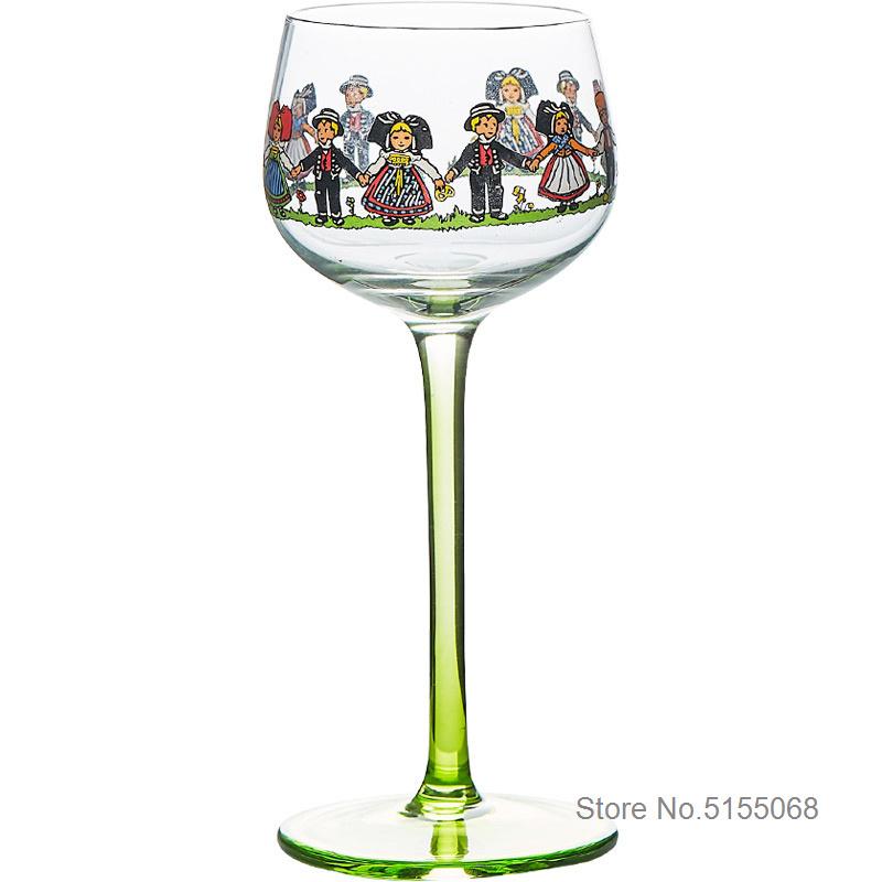150 ml Alsace-vinglass eksotisk krystalldrikkebeger Søt dukke Lilliputian Kawaii Cocktail Vinglass Vintage rødvinsbeger