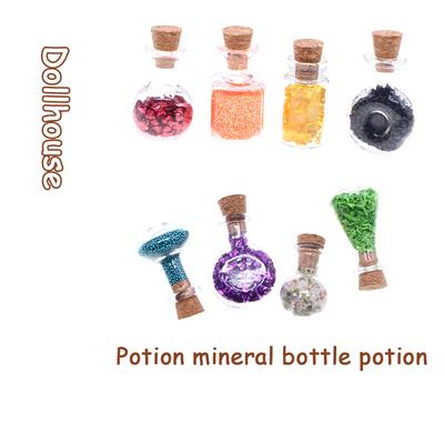 1Ensemble 1:12 Poupée Miniature Simulation Potion Magique Minéral Bouteille Meubles Maison Modèle Décor Jouet Accessoires Maison de Poupée