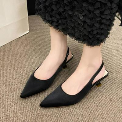 Fashion High Heels Shoes Women's Pumps New Stiletto Sandals Pointed Toe Shallow Mouth Black Heels Shoes Dress Shoes Plus Size 32-43