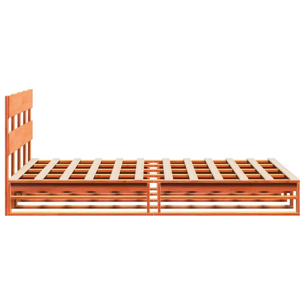 Solid Wood Bed without Mattress Wax Brown 120 x 200 cm Pine Wood