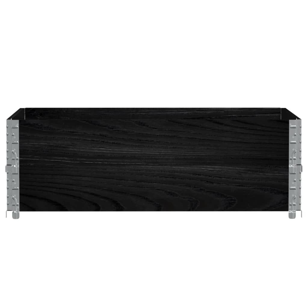 Vidaxl Donica Ogrodowa, Czarna, 120X80 Cm, Lite Drewno Sosnowe