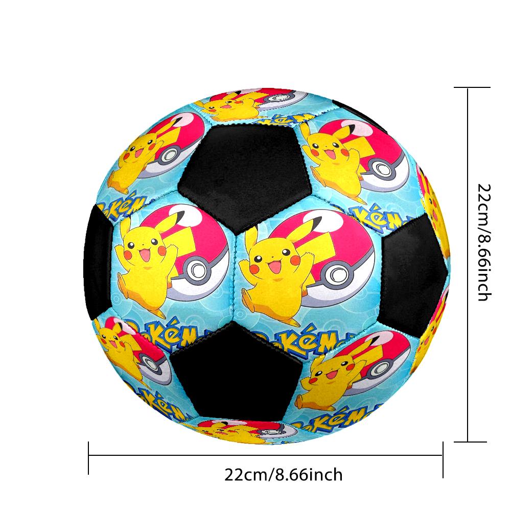 Pokemon Indoor Soccer Ball Colorful Machine Stitched PVC Size 5 Team Training Competition Ready Durable High-Bounce Cool Sports Gift