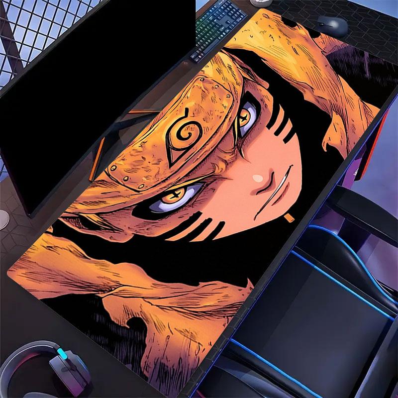 Naruto Uzumaki Mouse Pad, Large Gaming Desk Mat, Non-slip XXL Mousepad for Laptop & Tablet, Mini PC Playmat with Stitched Edges