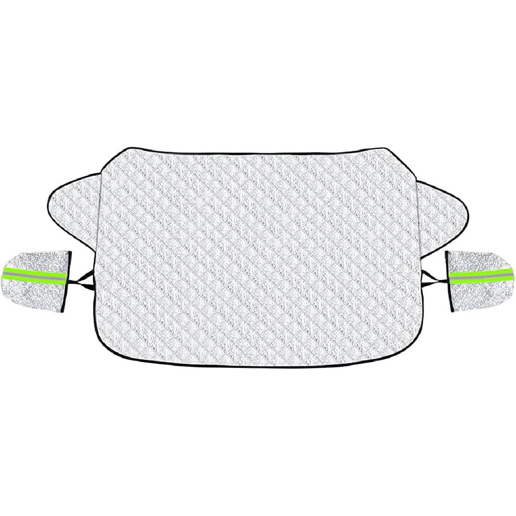 LoyaForba Car Magnetic Windshield Snow Cover, 4 Layers WAaterproof Windproof Protection,Snow,Ice,Sun,Frost Defense, Universal For SUV, Truck, Sedan,