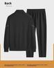 Men's Plus Size Stand Collar Cardigan Sports Suit - Autumn 2023 Casual Fitness Two-Piece Set