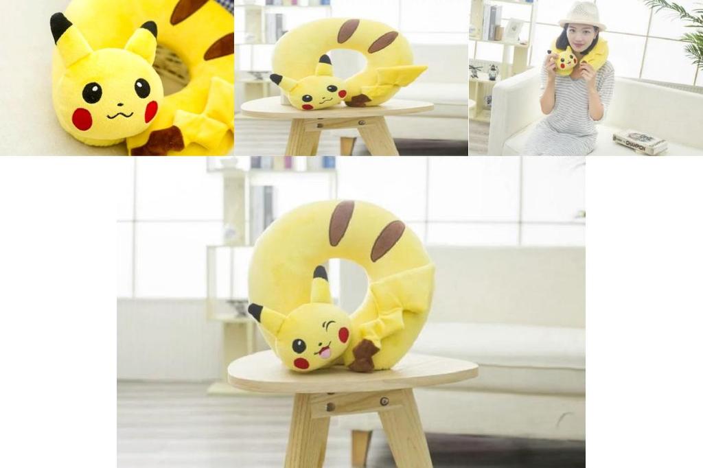 Pikachu U Shaped Neck Pillow For Travel And Rest With Logo Printing