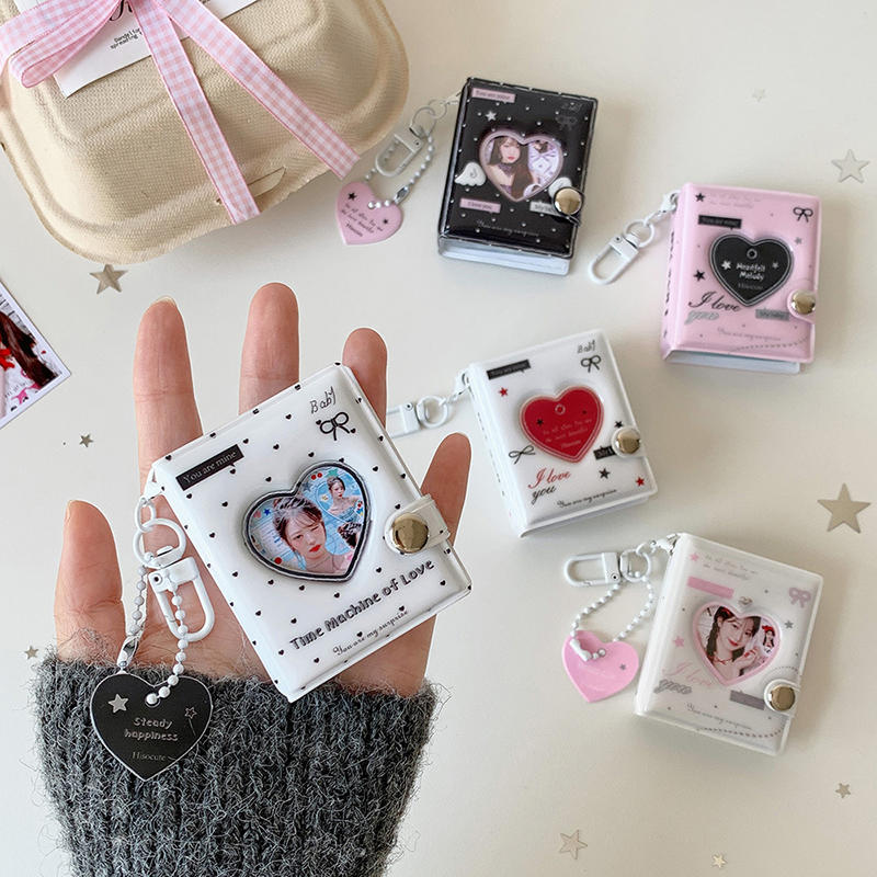 1PC 2/3 Inch Photo Album Kpop Photo Card Holder With Multiple Colors Available Cartoon Album Cards Storage Macaron Color Palette