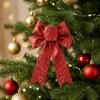 Creative Bow Christmas Decoration Sparkling Christmas Bow Decorations  Xmas Party Supplies