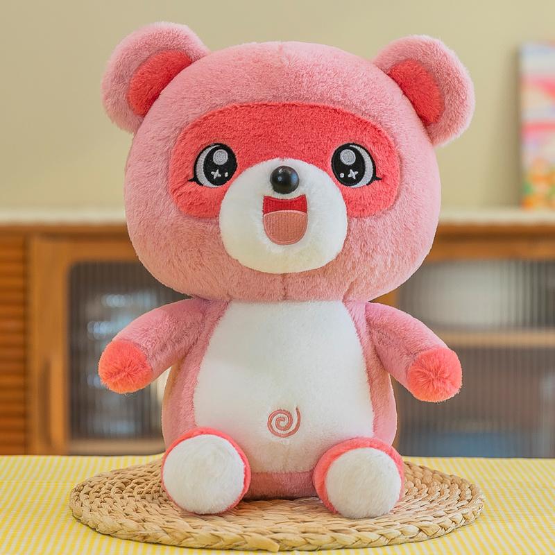 Cartoon Little Raccoon Plush Toy Kawaii Stuffed Anime Bear Doll Soft Sofa Cushion Kids Sleeping Accompany Pillow Birthday Gifts
