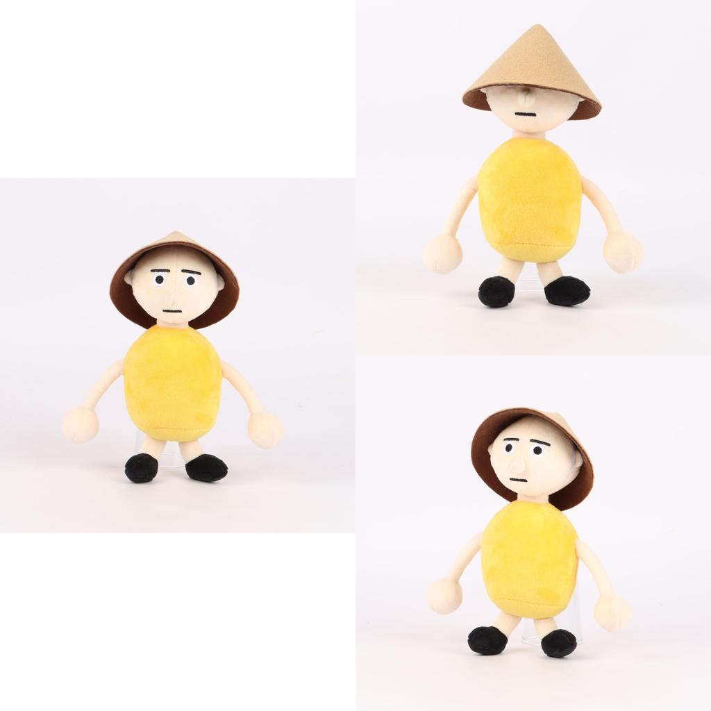 New Multiplayer Platform Golf Plush Toy Figure Cartoon Character Pp Cotton Short Plush Customized Yellow 25cm 0.09kg