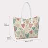 Sweet Heart Pattern Tote Bag Stylish Shoulder Handbag for Daily Use
