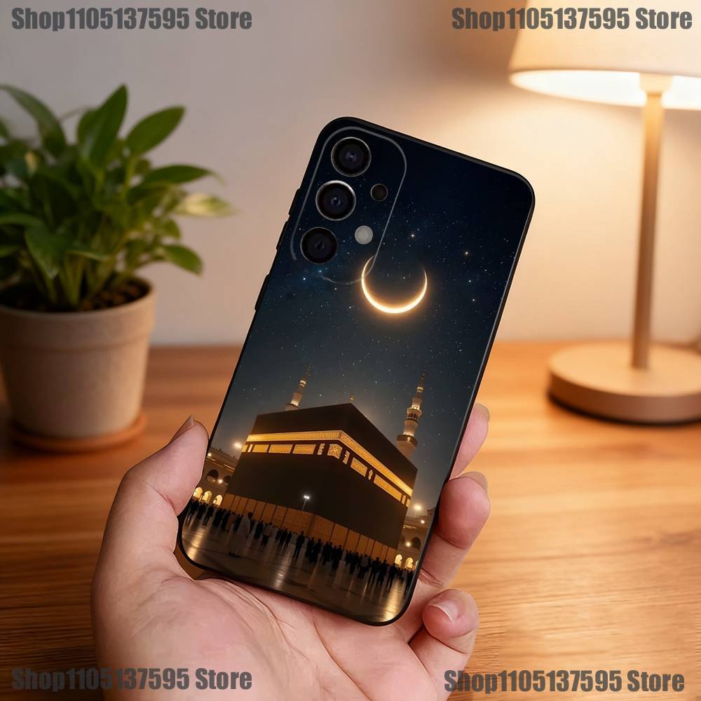 Moslem and kaaba Phone Case For Samsung S25,S24,S21,S22,S23,S30,Ultra,S20,Plus,Fe,Lite,5G Black Cover