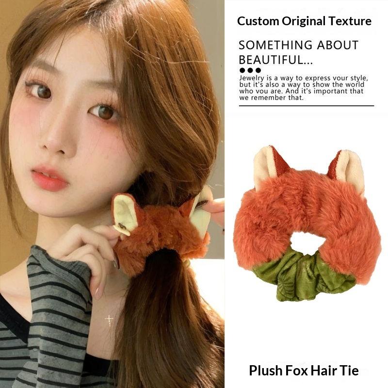 Zootopia 2 Hot Judy Niki Plush Elastic Hair Ties Women Latest Hair Bands Hair Accessories Large Intestine Shape Playthings Present
