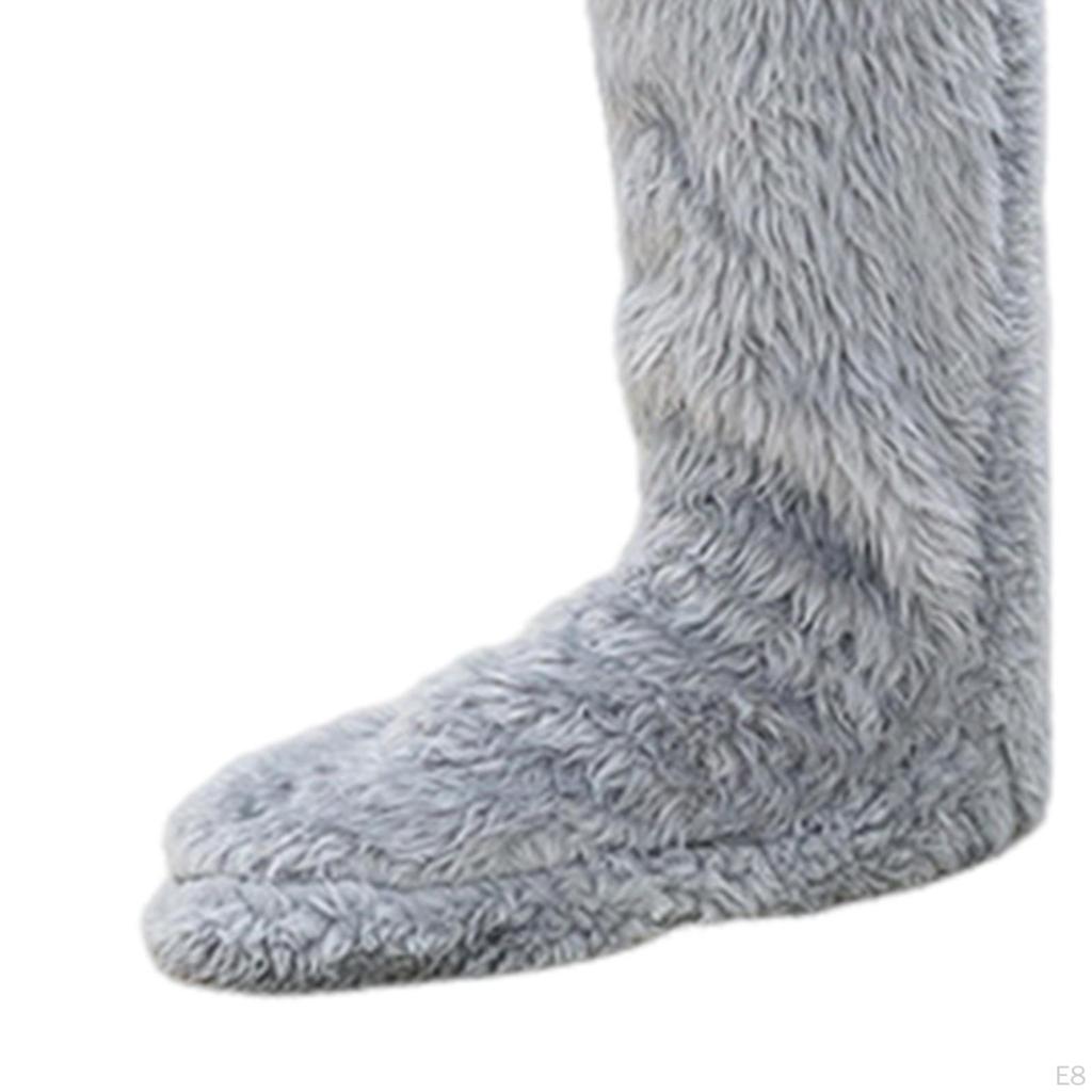 Leg Warmers Thigh High Socks Boot Cuffs Costume Long Stocking Slipper Stockings Over Knee Fuzzy