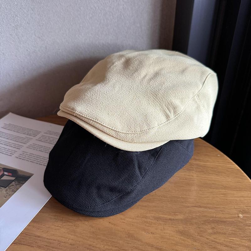 Retro Brim Wide Cotton Cap For Autumn Winter Seasonal Sun Unisex Protection