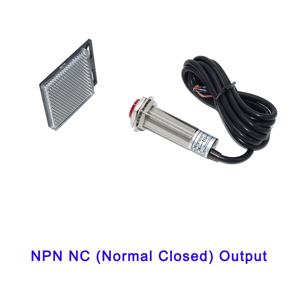 Waterproof Reflective Laser Photoelectric Switch Sensor Detector 20m Distance NPN PNP Output For Barrier Gate Alarm NPN NC