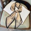 Vintage Horse Print Long Hair Band Ribbon For Women Silk Hair Accessories  Trend Girl Bow Scarf Headband Hair Tie