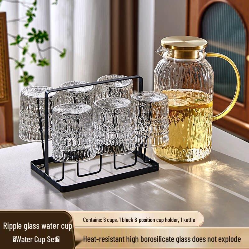 Star Embossed Heat-Resistant Glass Cup