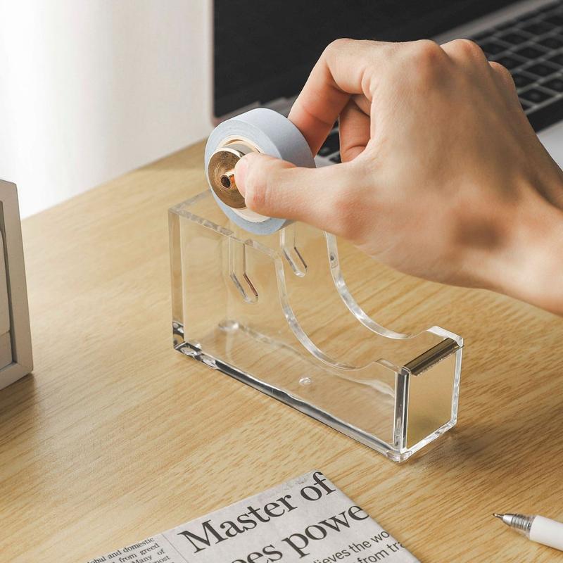 Acrylic Tape Dispenser Tape Dispenser Desk Office Desk Supplies Tape Holder Desktop Tape Dispenser Organier