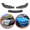 For BMW 3 Series E46 M3 1998-2005 HM Type High Quality ABS Front Bumper Lip Spoiler Gloss Black Carbon Fiber Look