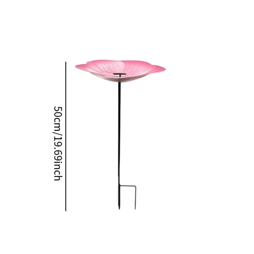 Outdoor Bird Feeder Birdbath Decorative Ornament Weatherproof Cute Iron Bird Bath Bowl for Garden Yard Lawn Courtyard Backyard