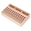 98 Holes Leather Tool Holder Beech Wood Leathercraft Rack Punch Diamond Chisel Storage Organizer with 3 Slots